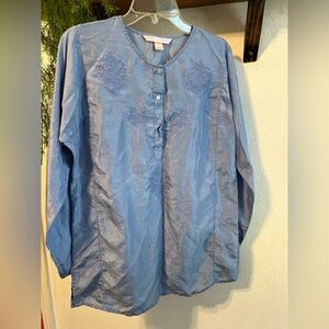 Victoria's Secret Blue Silk Top